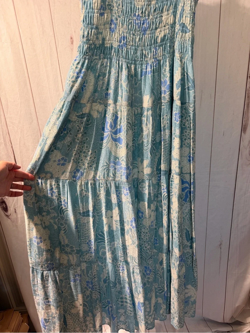 Abercrombie & Fitch Blue Floral Maxi Dress